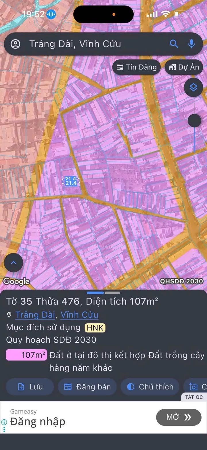 Đất Nền Trảng Dài, Biên Hòa 105m² Sổ Hồng Riêng - Giá 2.35 Tỷ