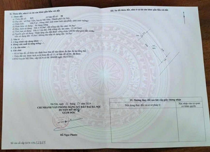 Đất Hợp Tiến, Mỹ Đức 107m² - Sổ đỏ sẵn, chỉ hơn 1 tỷ - Chính chủ bán gấp!