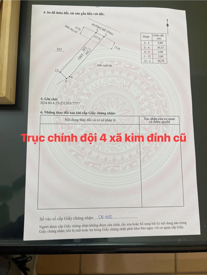 Đất nền Kim Đính 165m² - Trục chính, đường nhựa ô tô, tiềm năng lớn!