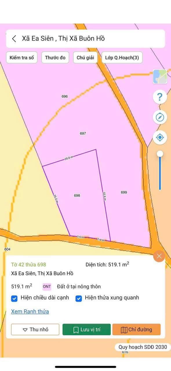 Bán Đất Mặt Tiền 585m² Ea Siên, Buôn Hồ - Sổ Hồng Sẵn, Giá Chỉ 179 Triệu