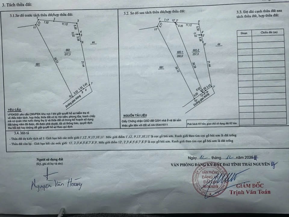 Bán đất 260m² Phường Tân Thịnh, TP Thái Nguyên - 2 Tỷ - Sổ đỏ chính chủ