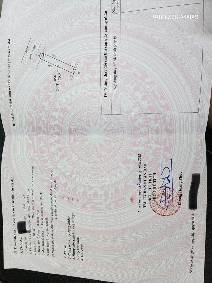 Đất nền Tứ Xã, Lâm Thao 800m² - Xây dựng tự do, đường to ô tô!