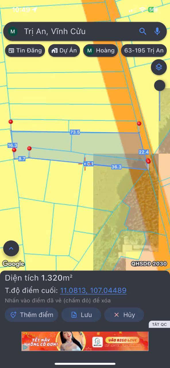 Đất Vĩnh An, Đồng Nai 1300m² - Mặt Tiền Đường Lớn 21m, 4 Sổ