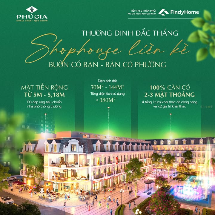 Shophouse Phu Gia Quy Nhon 6 ty - Mat tien kinh doanh