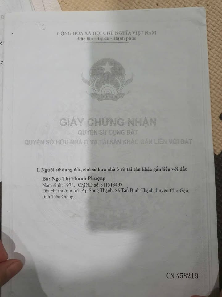 Đất vườn Chợ Gạo 1000m² - Giá đầu tư tốt, sổ đỏ chính chủ!