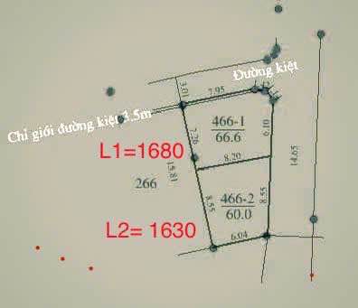 Đất nền Sổ hồng 60m² tại Huế - Giá chỉ 1.63 tỷ, kiệt thông