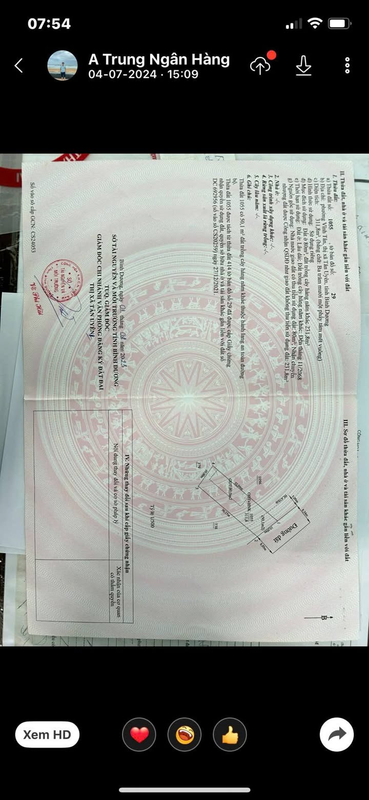 Đất nền Vĩnh Lộc B 1030m² - Pháp lý rõ ràng, mặt tiền đường nhựa