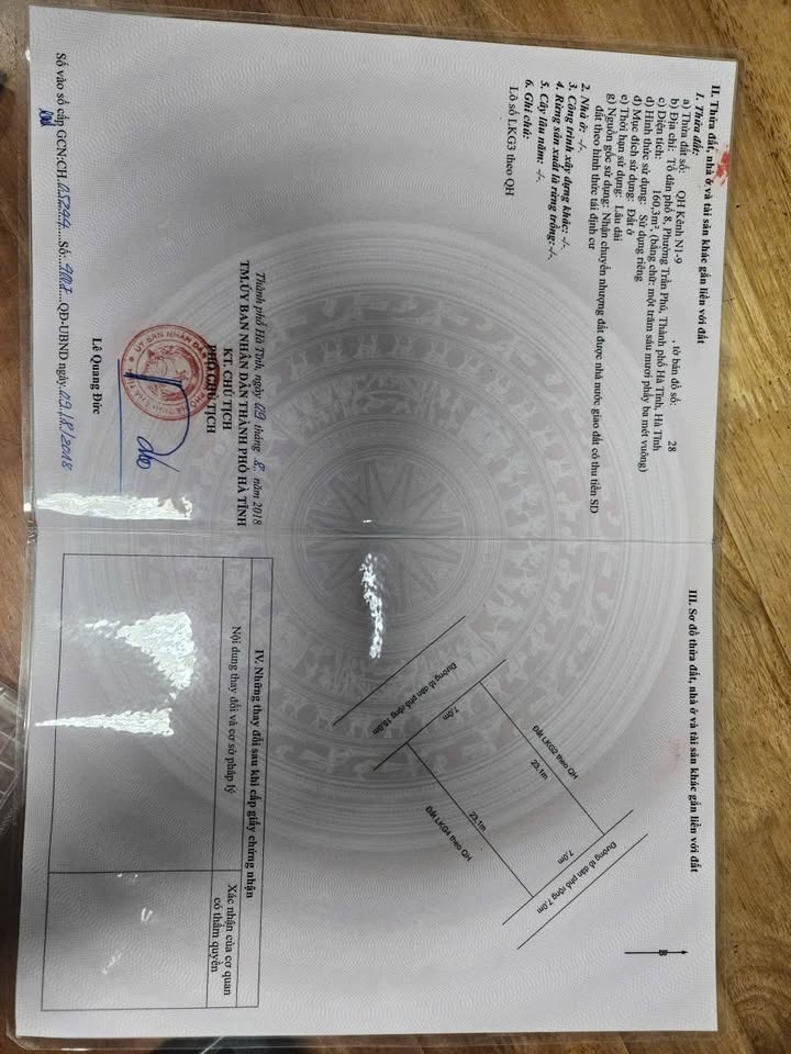 Bán Đất Mặt Tiền Lê Quý Đôn, TP Hà Tĩnh - 161m² Kinh Doanh/Ở Lý Tưởng