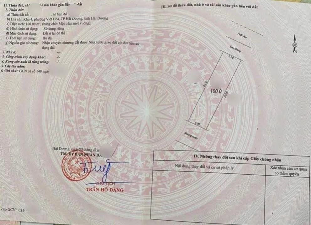 Đất nền Phố Văn, TP Hải Dương 100m² - Tiềm năng tăng giá vượt trội!