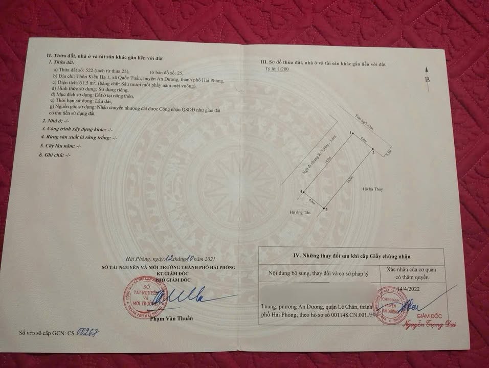 Đất Lô Góc Kiều Hạ, An Dương - 61.5m² Giá 999 Triệu, Sẵn Sàng Kinh Doanh