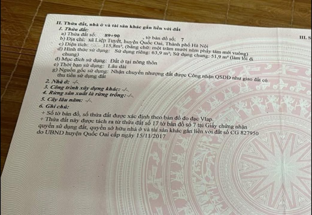 Đất nền Quốc Oai 63.9m² - Tiềm năng tăng giá vượt trội!