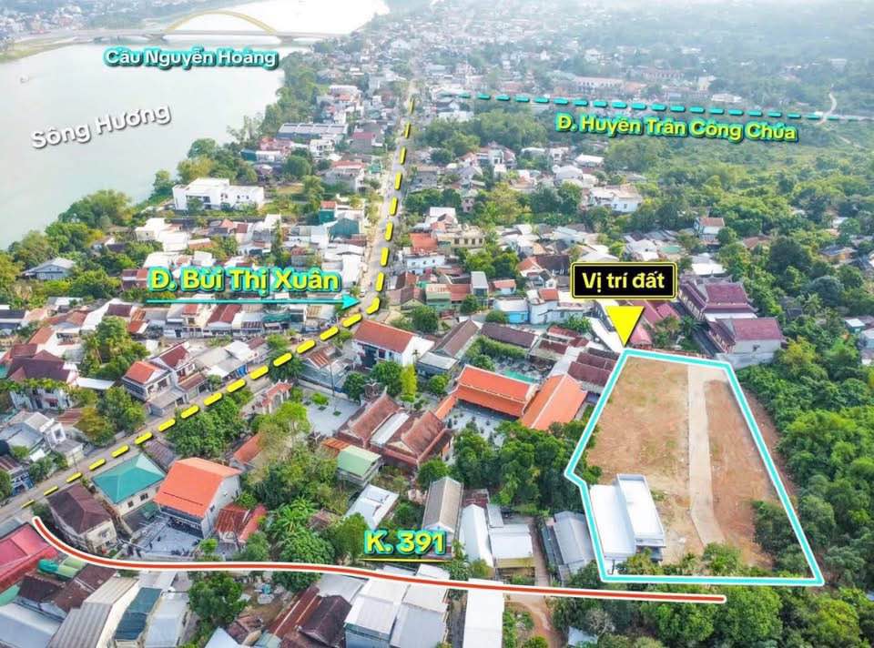 Đất Sổ Hồng 104m² Hướng Nam - Kiệt Oto Bùi Thị Xuân, Huế - 1.59 Tỷ