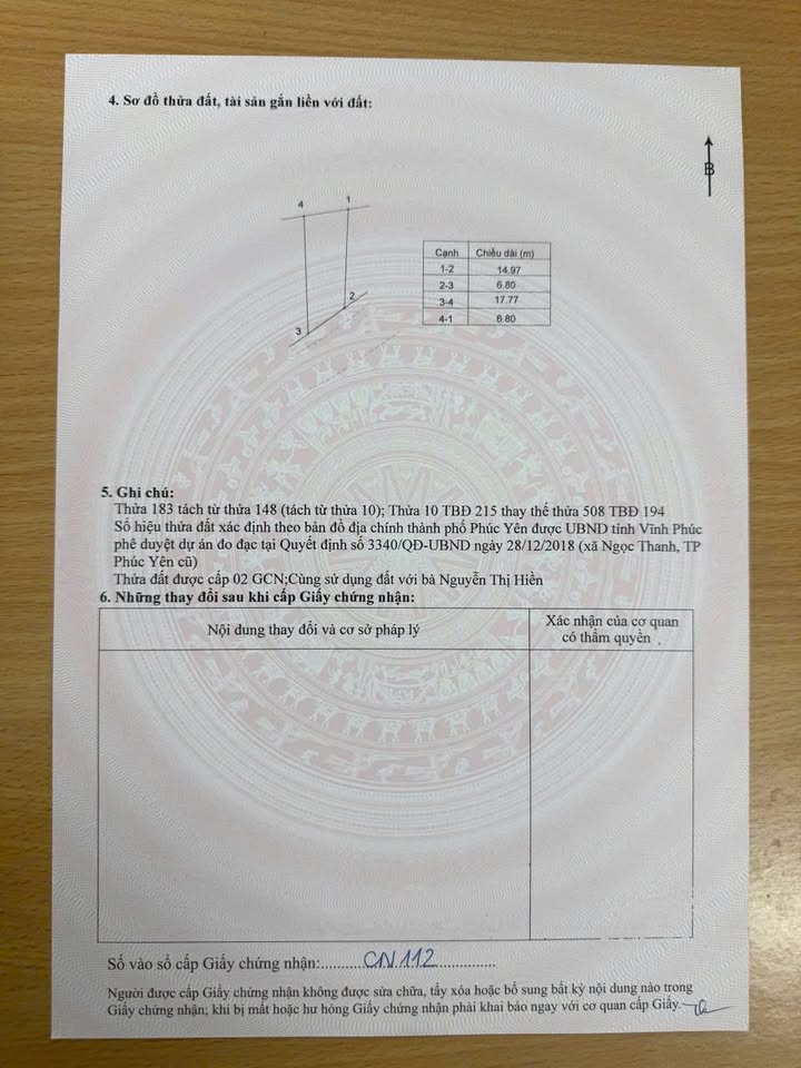 Đất Nền 100m² Mặt Tiền 6m80 - Gần Việt Xô, Sư Phạm 2 (Phúc Yên)