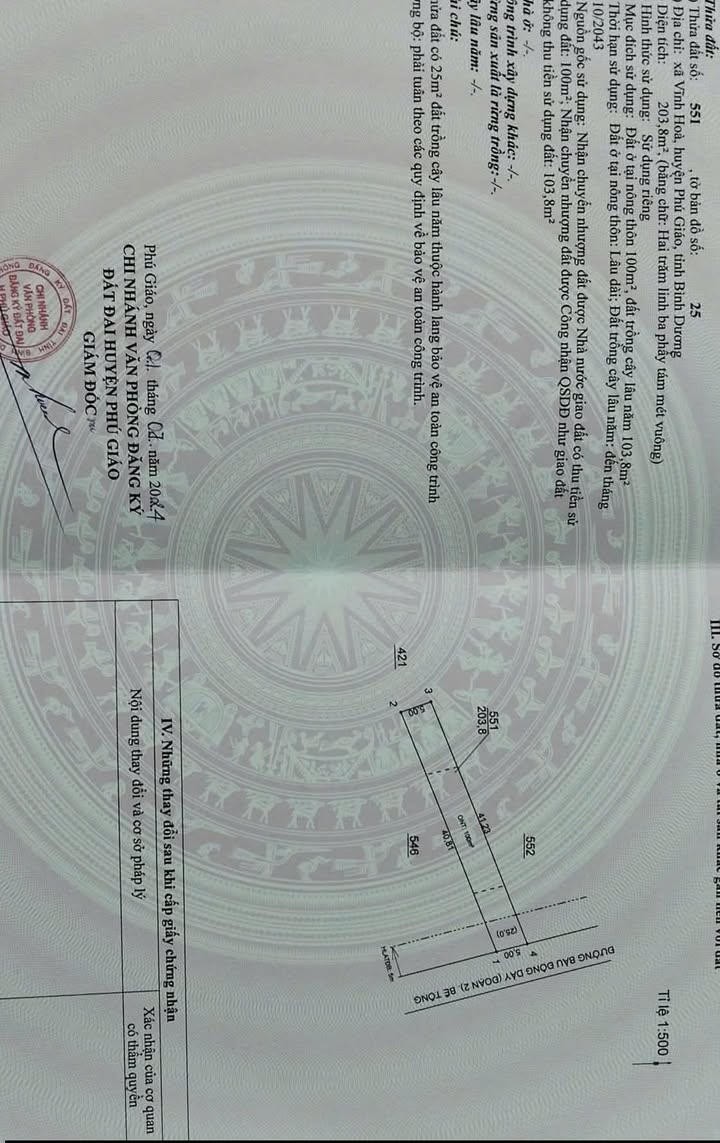 Đất nền Bến Cát 210m² giá 850 triệu - Hạ tầng hoàn thiện