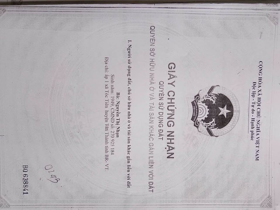 Đất nền Châu Pha, Phú Mỹ 119m² giá 3.1 tỷ - Sổ đỏ chính chủ!