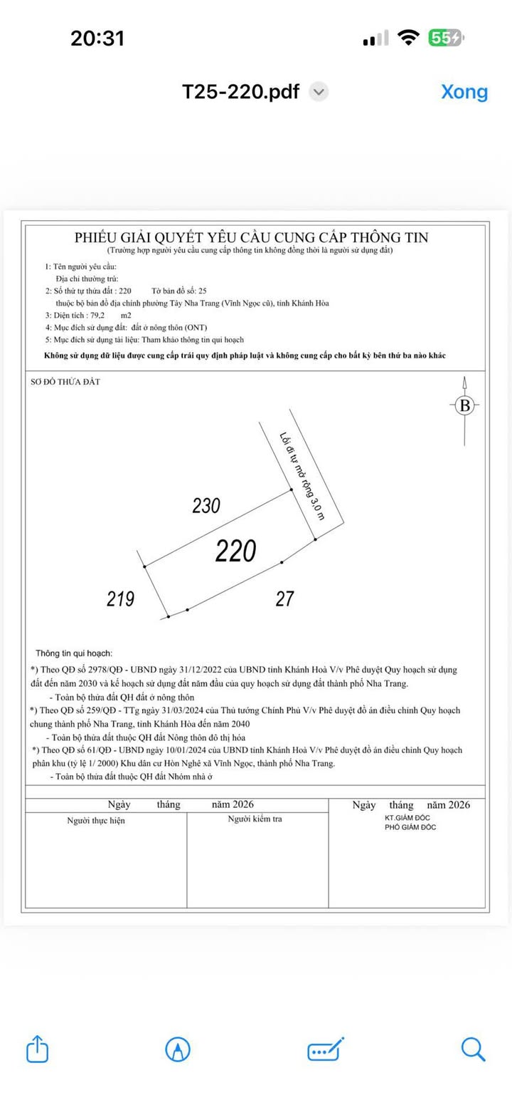 Bán Đất Vĩnh Ngọc Nha Trang 79m² - Sổ Hồng Sẵn Sàng - Giá 1.3 Tỷ
