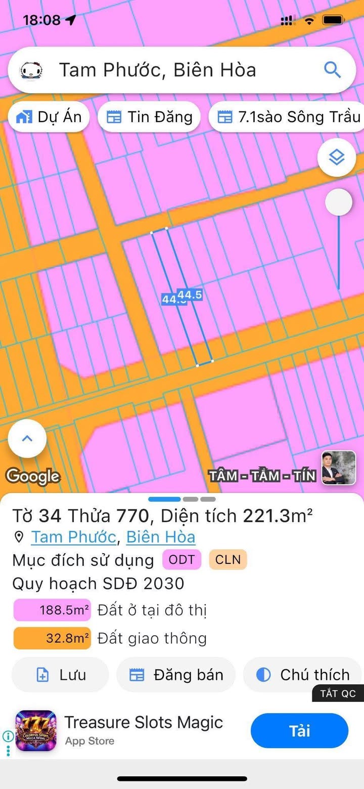 Đất nền Tam An, Long Thành 222m² - Hai mặt tiền, tiềm năng vượt trội!