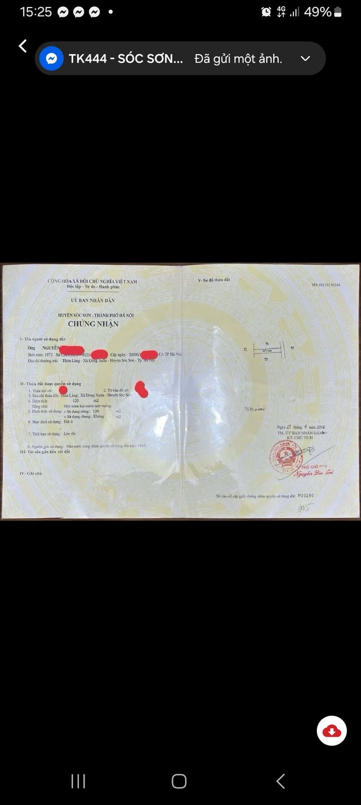 Đất nền Đông Anh 120m² - Sổ đỏ vuông vắn, ô tô vào tận nơi