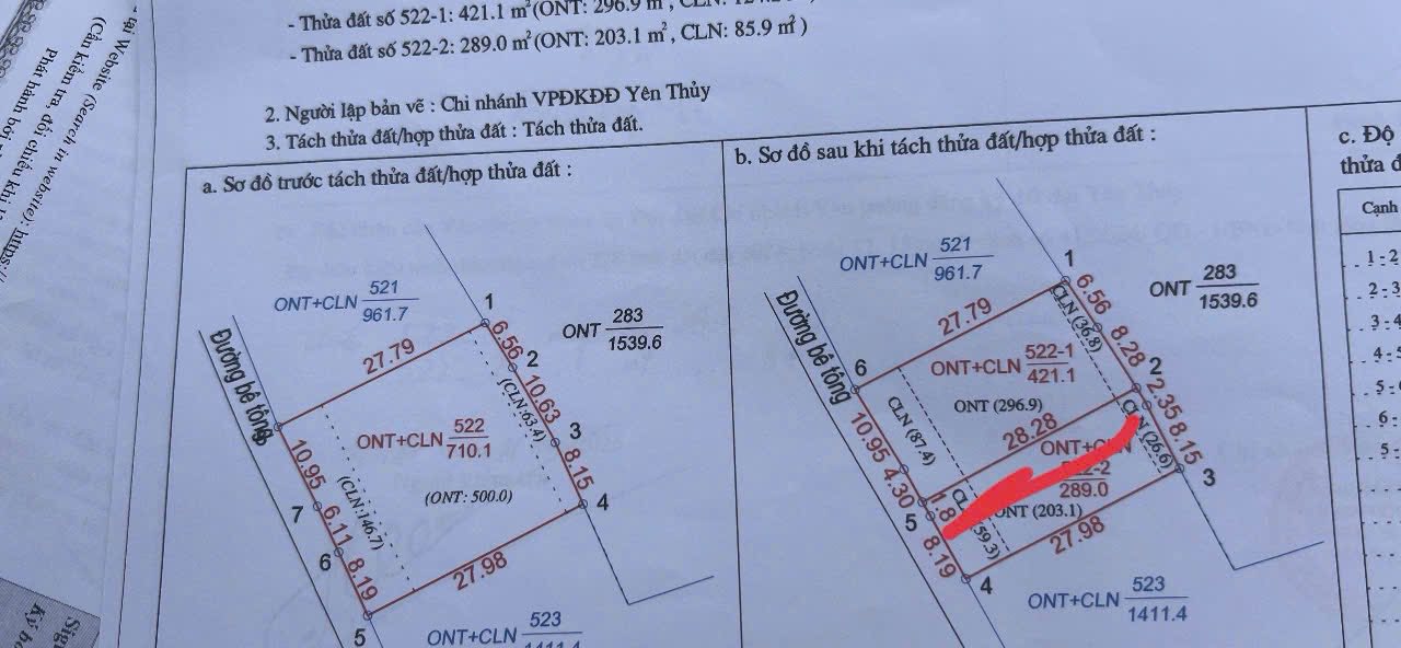Đất nền Mai Châu 289m² - Sổ đỏ chính chủ, tiềm năng sinh lời