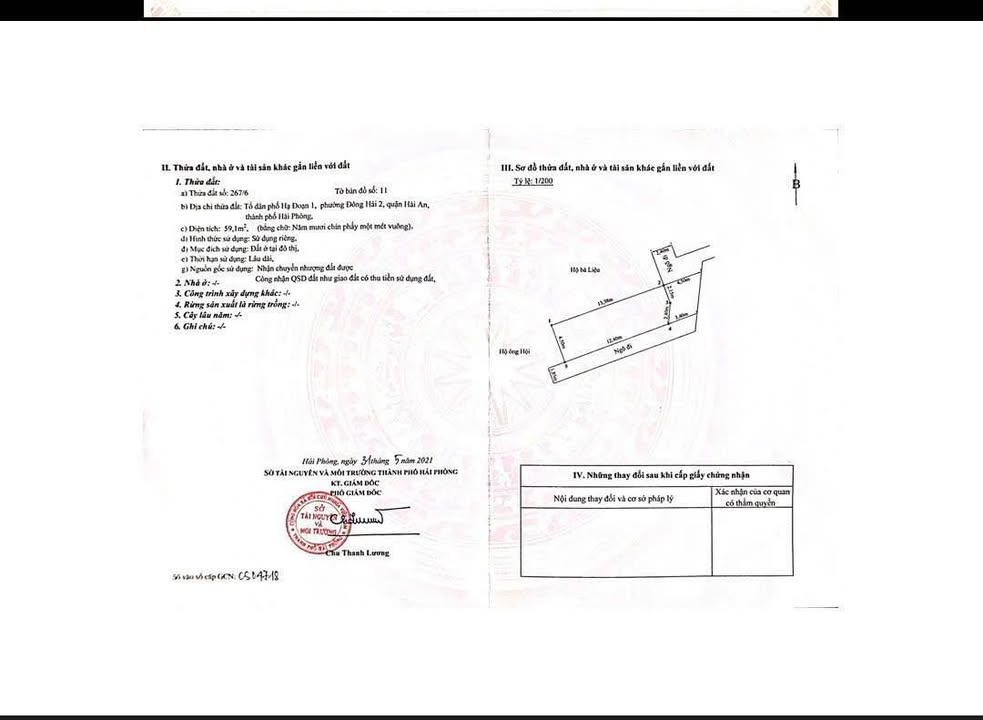 Bán Đất Góc Ngõ Ô Tô Hạ Đoạn 1, Hải An - 59.1m² Giá 2.1 Tỷ