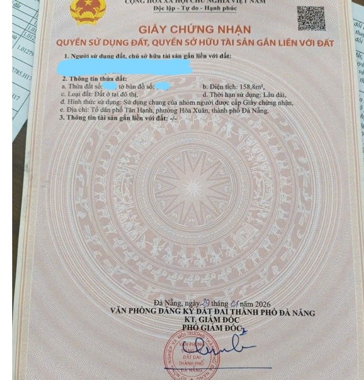 Bán Đất Hòa Xuân Đà Nẵng 159m² - Sổ Đỏ Thổ Cư, Giá 2.2 Tỷ