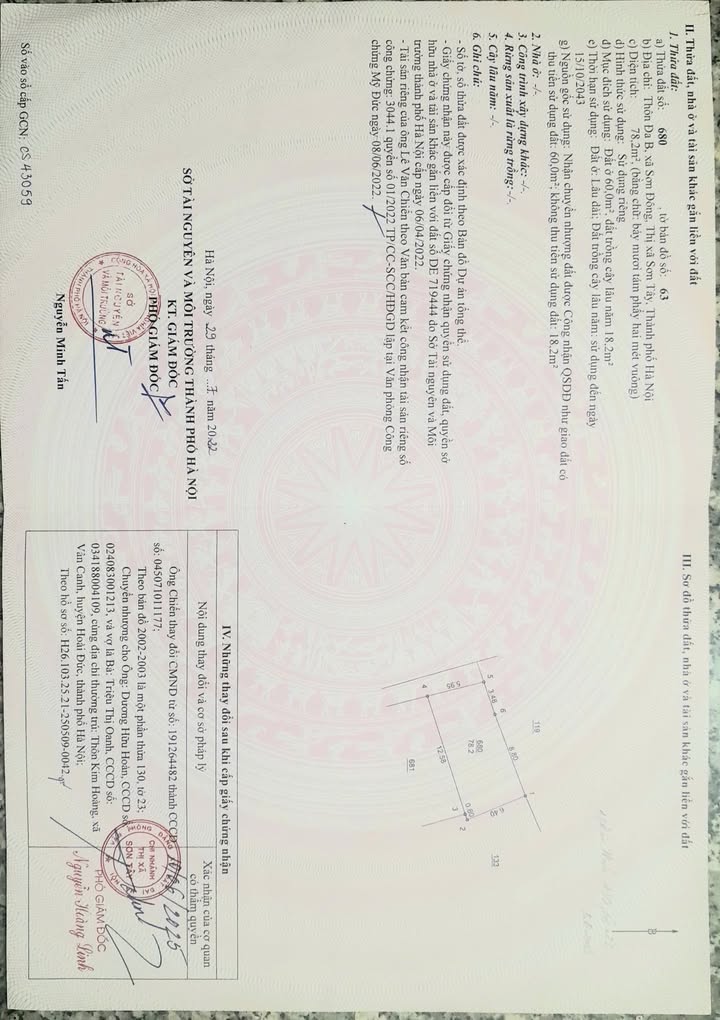 Bán Đất Lô Góc Xã Sơn Đông, Sơn Tây 78m² - 1.9 Tỷ, Sẵn Sổ Đỏ