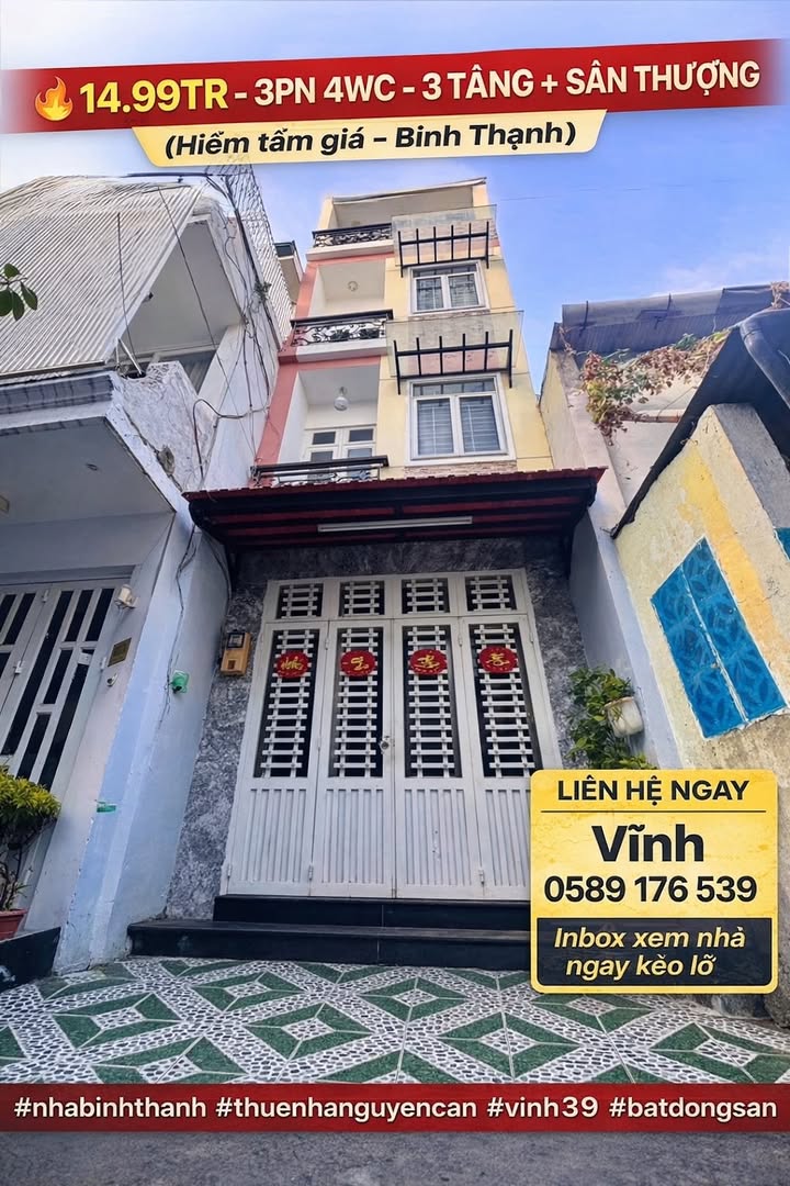 Nhà Riêng Bình Thạnh 38m² giá 14.99 triệu - Sẵn sàng ở ngay!