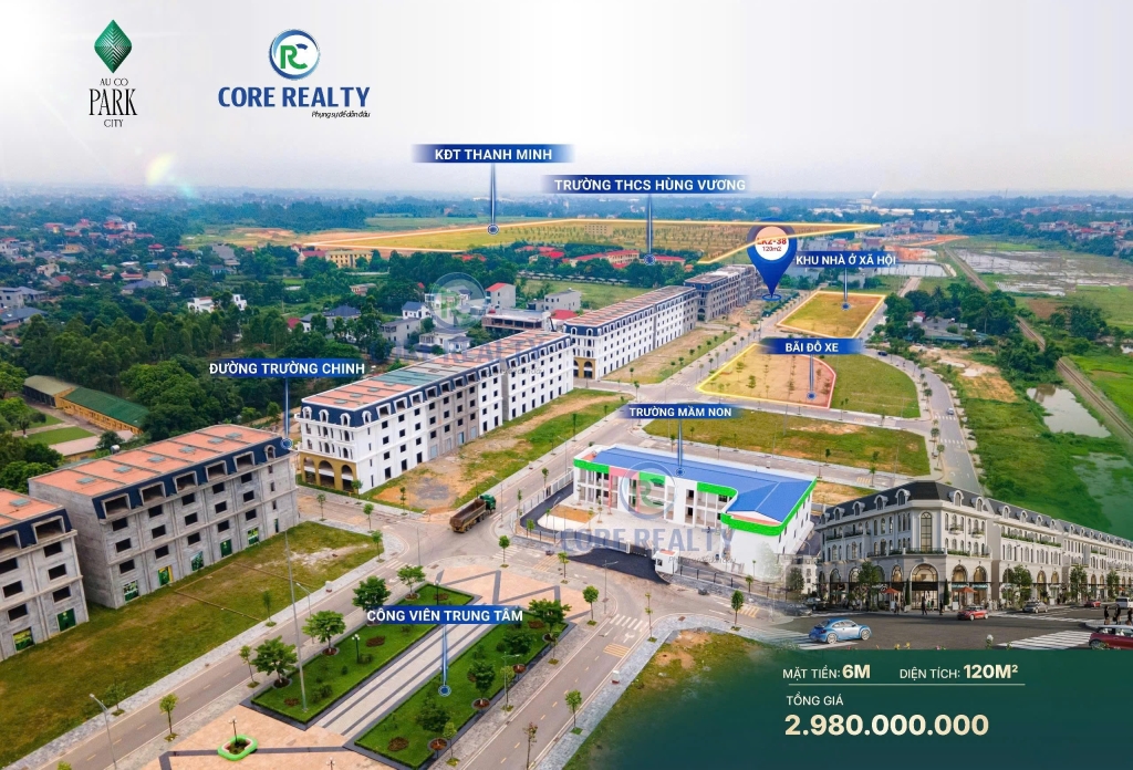 Đất nền Âu Cơ, Phú Thọ 120m² - Sổ đỏ sẵn, tiềm năng tăng giá!