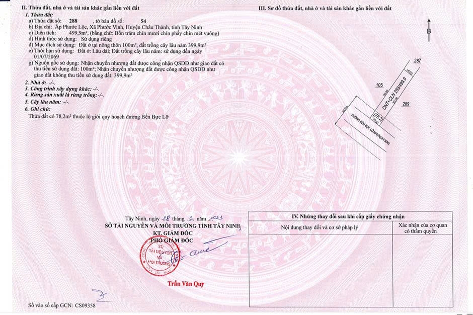 Đất Vườn Chính Chủ Châu Thành, Tây Ninh – 500m² - 7xx Triệu