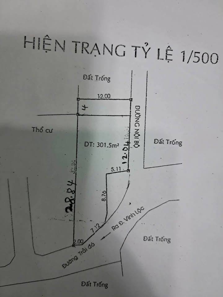 Bán Đất Vĩnh Lộc B Bình Chánh 301m² - Sổ Hồng Sẵn Sàng