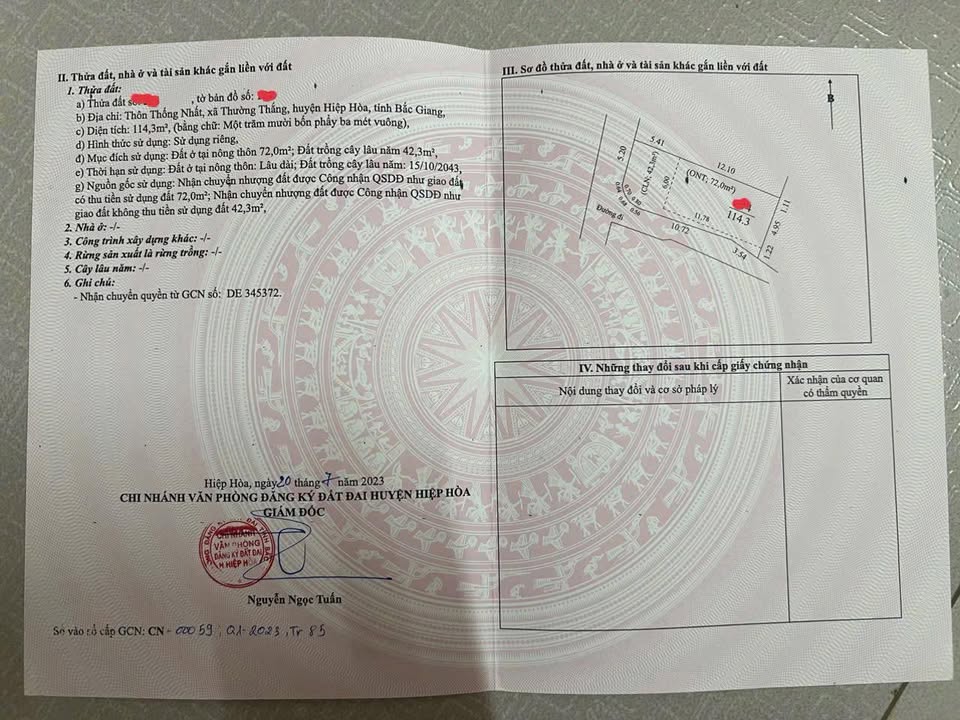 Bắc Giang: Bán 3 Lô Liền Kề 100m² Sổ Hồng Riêng - Giá Tốt