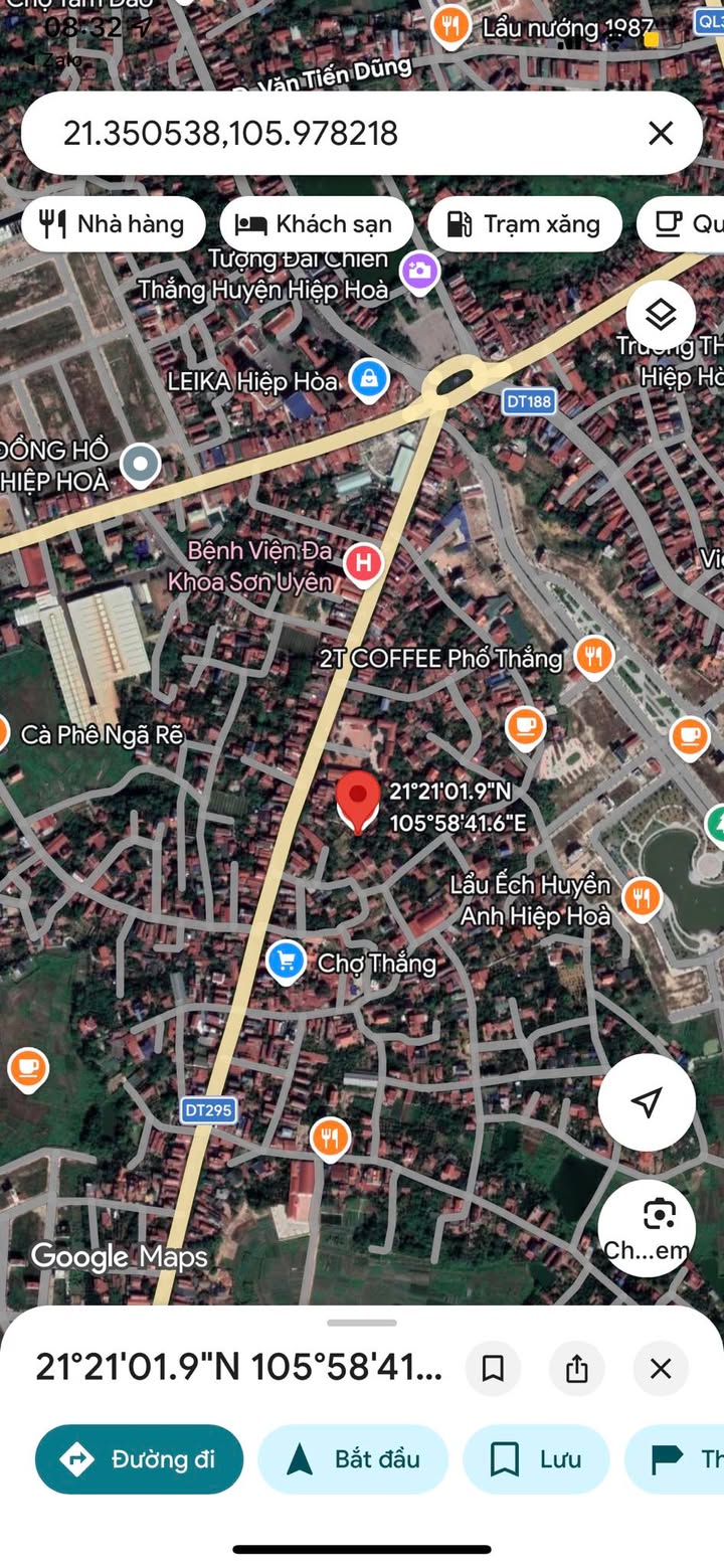 Đất nền Dinh Hương Hiệp Hòa 144m² - Sổ đỏ chính chủ, đường ô tô!