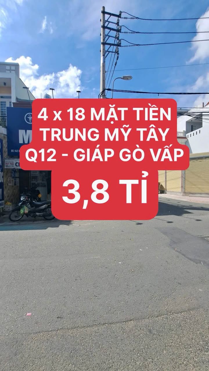 Nhà Phố Trung Mỹ Tây, Q12 3.8 tỷ - Mặt tiền kinh doanh đỉnh cao!
