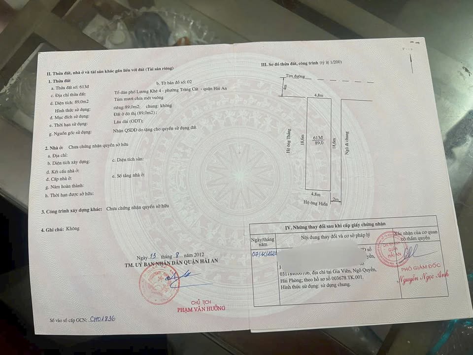 Nhà Mặt Ngõ 172 Cát Linh, Hải An - Lô Góc KD 89m², Sổ Hồng, Giá 3.2 tỷ