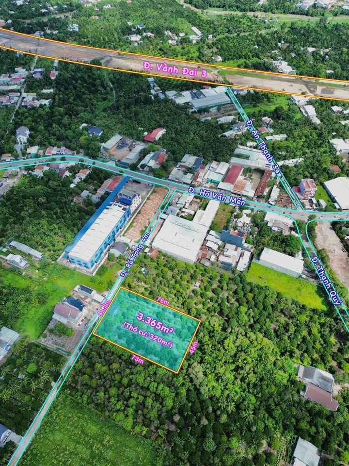 Đất nền An Thạnh Thuận An 3665m² - Sổ đỏ chính chủ!