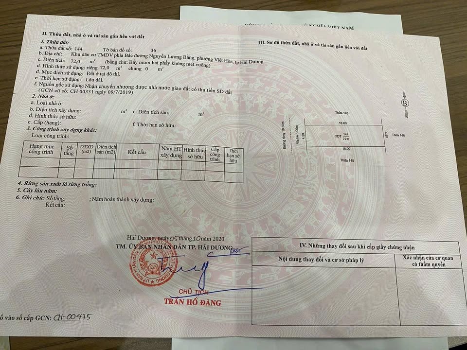 Đất nền KĐT Bắc Nguyễn Lương Bằng 72m² - Sổ đỏ chính chủ!