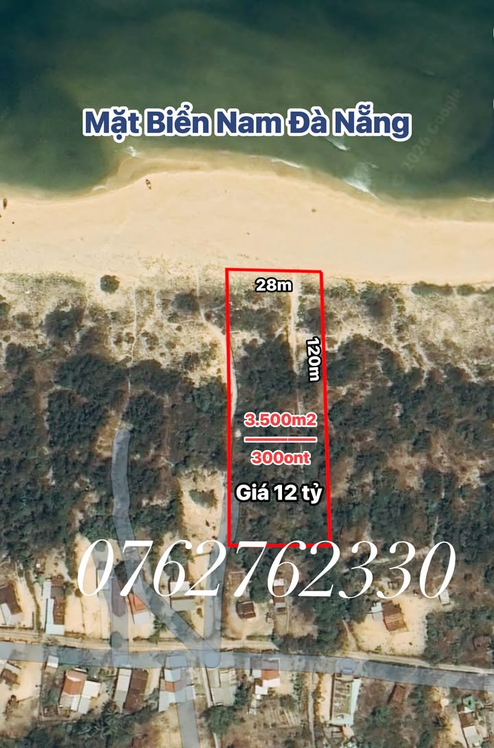 Đất Biển Nam Đà Nẵng 1700m² - Sổ Đỏ Chính Chủ, View Trực Diện Biển!