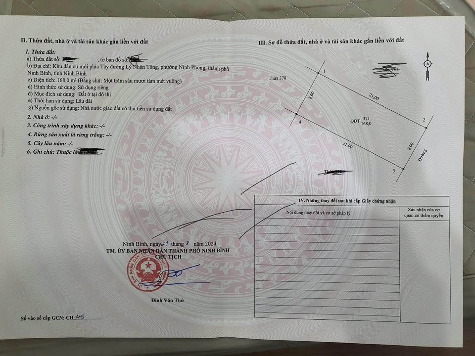 Đất nền Hoa Lư - Lý Nhân Tông 168m² - Sổ đỏ chính chủ, giá tốt