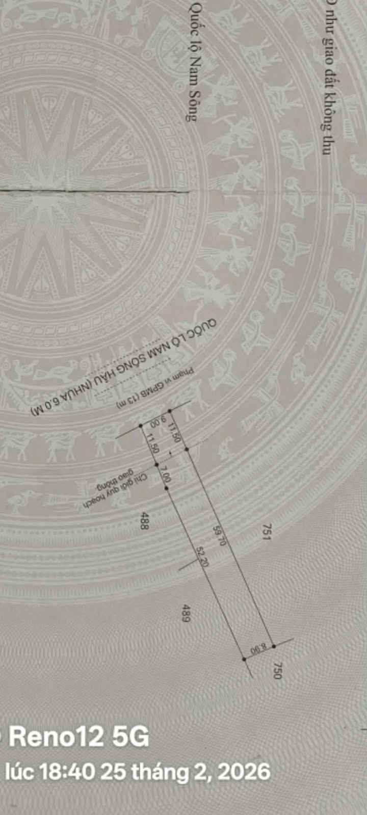 Bán đất nền 648m² đường Nam Sông Hậu, Hậu Giang - Giá 800 triệu