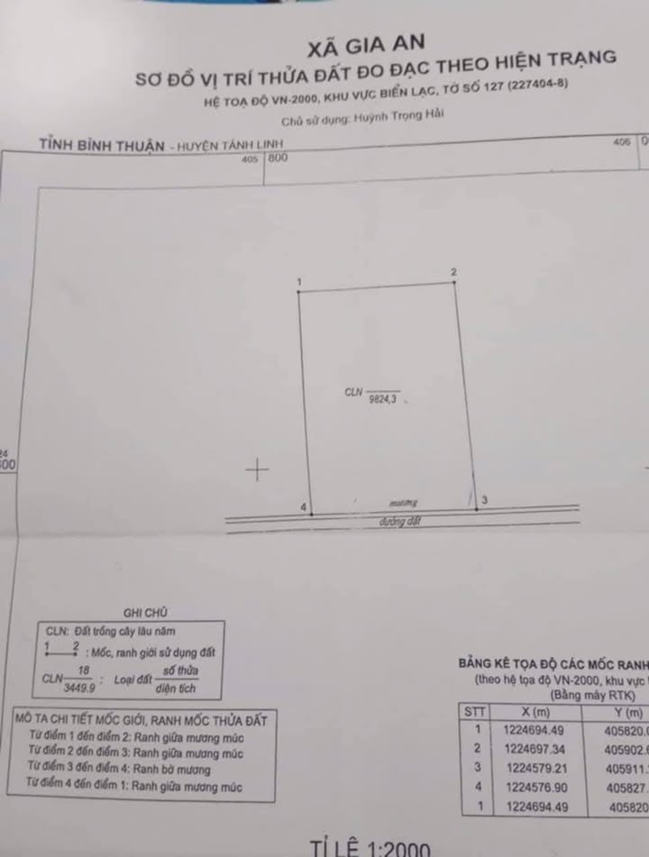 Đất vườn Gia An, Tánh Linh 1ha giá 660 triệu - Sinh thái xanh!