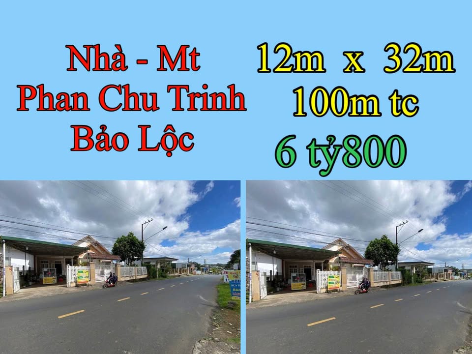 Nhà Mặt Tiền Phan Chu Trinh, Bảo Lộc - 384m² Kinh Doanh Đắc Lợi