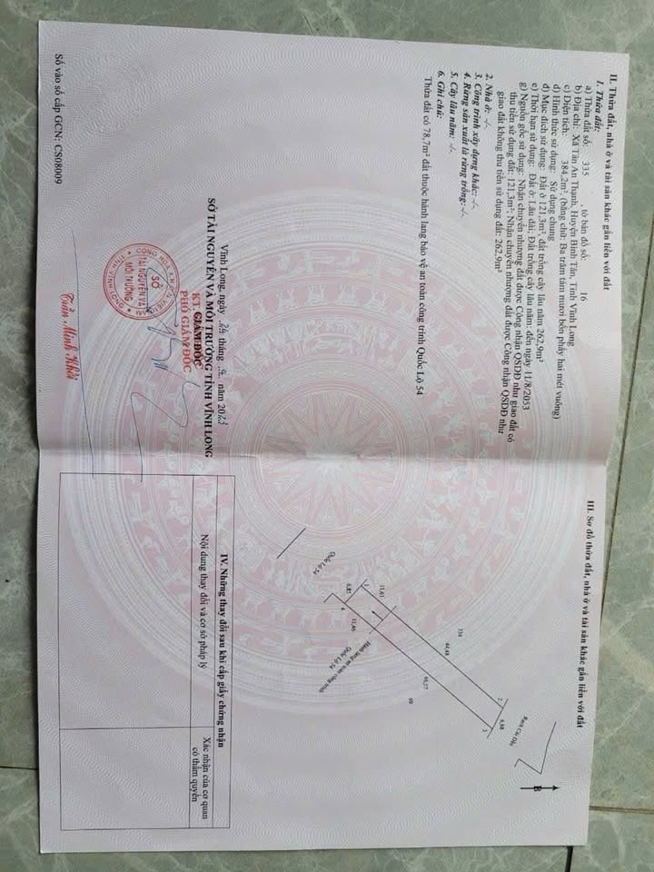 Đất nền Quốc lộ 54 Vĩnh Long 121m² - Sổ hồng chính chủ