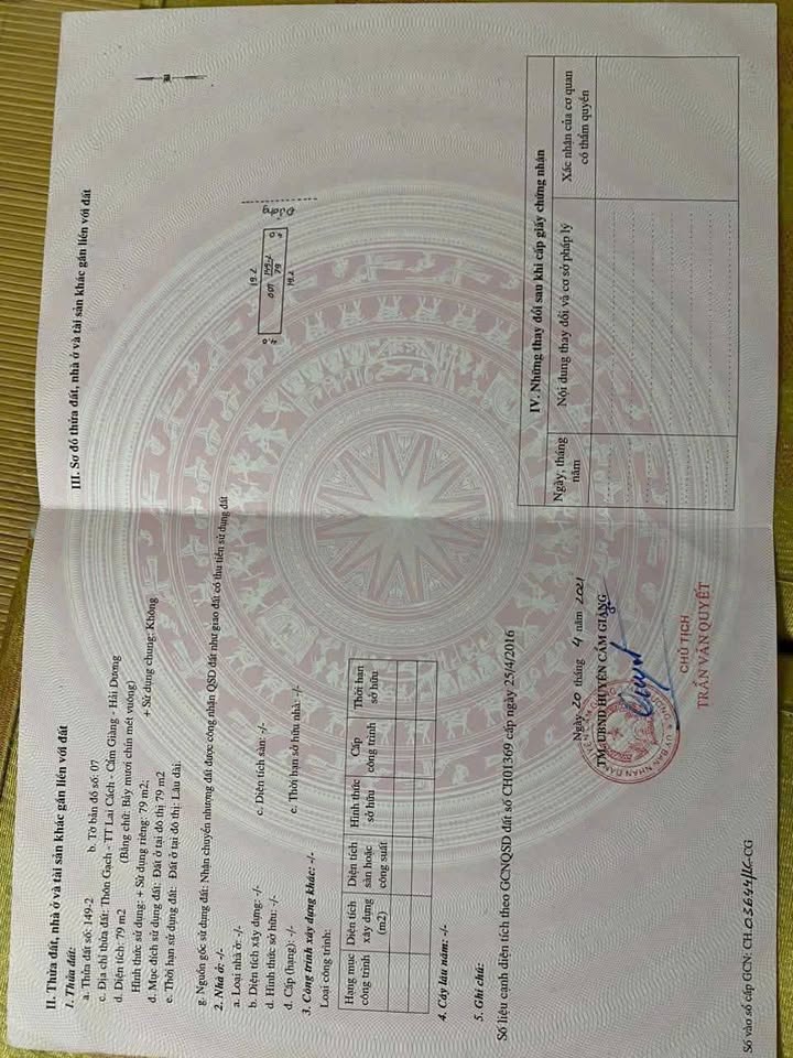 Đất nền Cẩm Giàng, Hải Dương 75.7m² - Sổ đỏ sẵn sàng giao dịch