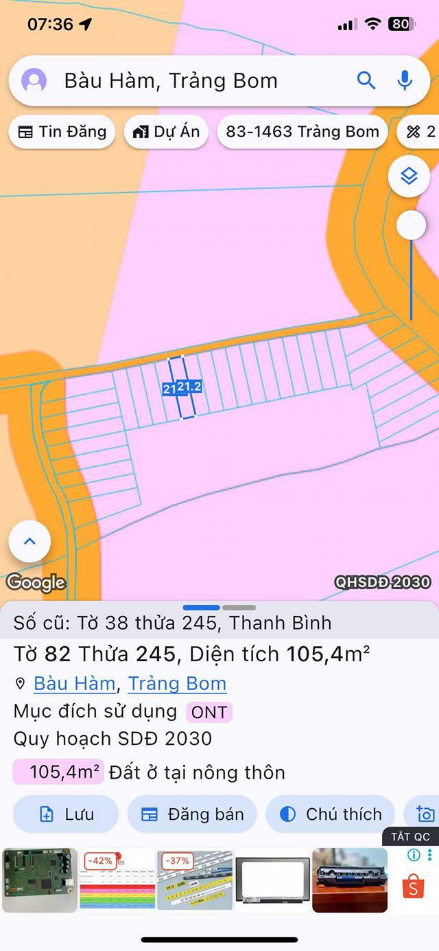 Đất nền Trảng Bom 100m² - Sổ hồng thổ cư, giá 590 triệu/lô