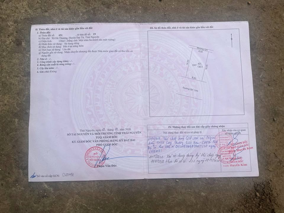 Bán Đất Nền Hà Thượng, Đại Từ 136m² - Sẵn Xưởng, Giá Đầu Tư 6xx Triệu