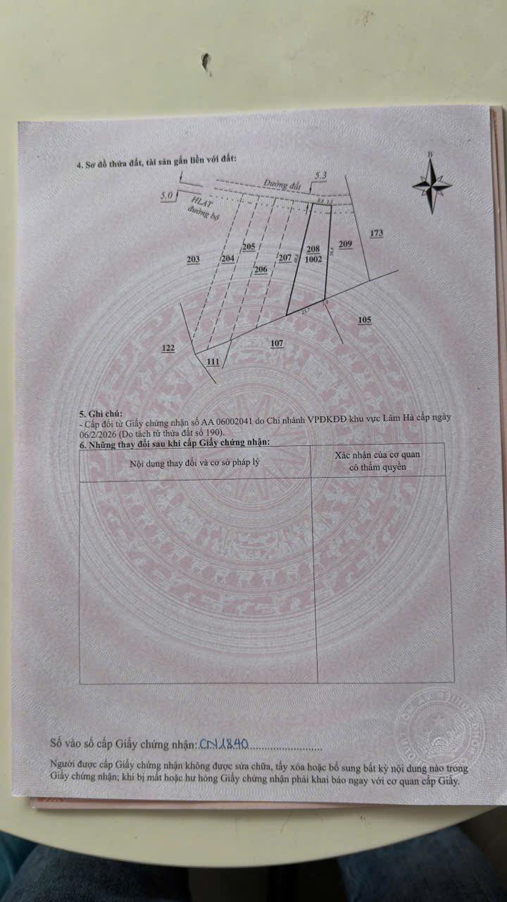 Đất nền Lâm Hà 1000m² 520 triệu - Sổ đỏ chính chủ, công chứng ngay