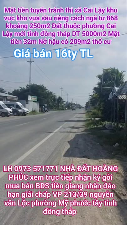 Bán Gấp Đất Mặt Tiền QL1A Cai Lậy, Tiền Giang - 5000m² Kinh Doanh Đa Ngành