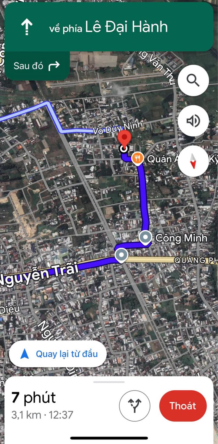 Đất nền Hẻm 416 Nguyễn Trãi, TP Quảng Ngãi 50m² - Sổ đỏ chính chủ