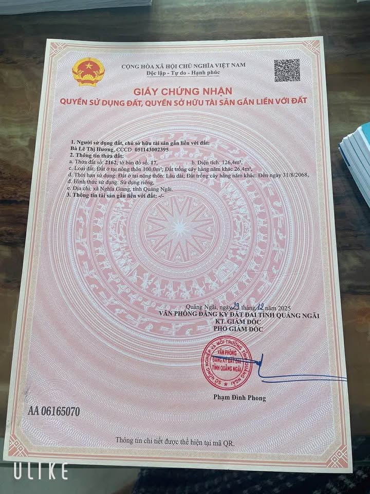 Đất nền Nghĩa Kỳ, Tư Nghĩa 125m² giá 490 triệu - Sổ đỏ chính chủ!