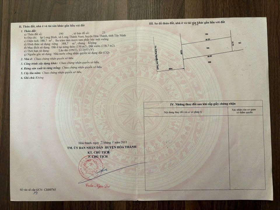 Đất nền Nguyễn Chí Thanh Tây Ninh 385m² - Sổ đỏ chính chủ!